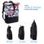 Ela Mo® Rolltop Rucksack Damen - Rollrucksack Anti Diebstahl für Sport & Reisen - Laptoprucksack für Schule, Uni, Business - Mit USB Anschluss & kompaktem Flaschenhalter - Bloom!