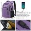 marcello Rucksack Damen,Laptop Rucksäcke mit USB-Ladeanschluss für Arbeit Schule Uni Schulrucksack für Jungen Teenager mit Laptopfach & Anti Diebstahl Tasche (Lila, 15,6 Zoll)