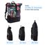 Ela Mo® Rolltop Rucksack Damen - Rollrucksack Anti Diebstahl für Sport & Reisen - Laptoprucksack für Schule, Uni, Business - Mit USB Anschluss & kompaktem Flaschenhalter - Tropical Heat
