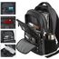 marcello Rucksack Damen,Laptop Rucksäcke mit USB-Ladeanschluss für Arbeit Schule Uni Schulrucksack für Jungen Teenager mit Laptopfach & Anti Diebstahl Tasche (Schwarz, 15,6 Zoll)