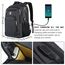 marcello Rucksack Damen,Laptop Rucksäcke mit USB-Ladeanschluss für Arbeit Schule Uni Schulrucksack für Jungen Teenager mit Laptopfach & Anti Diebstahl Tasche (Schwarz, 15,6 Zoll)