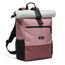 Ela Mo Rucksack Damen - Rolltop schön u. durchdacht - Laptop Rucksäcke für Frauen - Anti Diebstahl Tasche für Schule, Uni, Business (Strawberry Cream)
