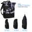 Ela Mo® Rolltop Rucksack Damen - Rollrucksack Anti Diebstahl für Sport & Reisen - Laptoprucksack für Schule, Uni, Business - Mit USB Anschluss & kompaktem Flaschenhalter - Nightrose