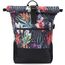 Ela Mo® Rolltop Rucksack Damen - Rollrucksack Anti Diebstahl für Sport & Reisen - Laptoprucksack für Schule, Uni, Business - Mit USB Anschluss & kompaktem Flaschenhalter - Tropical Heat