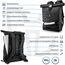 HEAVER® Rolltop Rucksack Damen & Herren, Rucksack mit Laptopfach, Uni Rucksack Damen, Rollrucksack Damen, Casual Daypack, Rucksäcke Damen, Laptop Rucksack wasserabweisend, Waterproof Backpack, Groß
