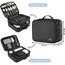 MATEIN Kabeltasche Organizer mit Verstellbarer Trennwand, Kabeltasche Reise 3 Schicht Kabel Organizer Tasche, Kabel Tasche für DJ‑ und Musikequipment, Elektronik‑Zubehör‑Organizer, Schwarz