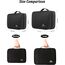 MATEIN Kabel Organizer Tasche, Groß Kabeltasche, Wasserabweisend Elektronik Tasche Cable Organizer Travel Bag für Ipad, Ladegerät, Powerbank, Schwarz