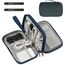 OdiuK Kabeltasche, Elektronische Tasche Universal Kabelorganizer Tasche, Tragbare Reisekabel Wasserdicht Doppelschicht Reise Elektronik Zubehör Taschen für Handy Ladekabel USB Powerbank (Blau)