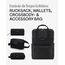 Kapten & Son Bergen Accessory Case All Black 1L | Kosmetiktasche Klein Damen & Herren Schwarz | Ideal als Reise- & Kabeltasche Organizer | Federmäppchen, Etui & Schminktasche