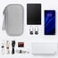 Skycase Kabeltasche,Doppelte Elektronikzubehör Kabel Organizer Tasche,Travel Essentials Tech Pouch Bag für Elektronische Accessoires Kabeltaschen-Grey
