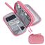 Skycase Kabeltasche,Elektronikzubehör Organizer Tasche,Travel Essentials Tech Pouch Bag,Doppelte Kabel Organizer Tasche für Elektronische Accessoires Kabeltaschen-Rosa
