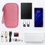 Skycase Kabeltasche,Reise Travel Gadgets Kabel Organizer Tasche,Travel Essentials Tech Pouch Bag für Kabel Powerbank Elektronische Accessoires Kabeltaschen-Rosa
