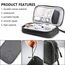 Teskyer Kabeltasche Organizer, Wasserdichte, Urlaub Must Haves, Multifunktional Reise Zubehör, Travel Essentials, für Ladegerät, Powerbank, Schwarz