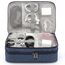 Ruyosn Kabel Organizer Tasche Wasserdicht Kabeltasche Groß Festplattentasche Elektronische Tasche Doppelschicht Elektro Organizer Cable Bag Elektronik Zubehör Organisator Kabel Power Bank Blau