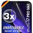 UTECTION 3X Panzerfolie [Besser als Glas] für iPhone 17 PRO MAX - Unzerstörbarer Displayschutz - Perfekte passform - Schutzfolie mit ALLEN Hüllen kompatibel - Super Haptik & Kinderleichte Anbringung