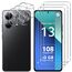 Lutree für Xiaomi Redmi Note 13 4G für Panzerglas Schutzfolie, 3+3 Stück Schutzglas und Kameraschutz Folie, 9H Härte HD Displayschutz Anti- Kratzer Bläschenfrei Displayfolie