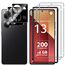 Lutree für Xiaomi Redmi Note 13 Pro 4G/Poco M6 Pro 4G für Panzerglas Schutzfolie, 2+2 Stück Schutzglas + Kameraschutz Folie (Schwarz), 9H Härte HD Displayschutz Anti- Kratzer Displayfolie