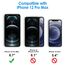 JETech Ein Touch Installieren Schutzfolie für iPhone 12 Pro Max 6,7 Zoll, Full Screen Gehärtetes Glas Displayschutz, Auto Ausrichtungswerkzeug Bausatz, Panzer HD Klar, 2 Stück