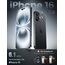 Lamicall Displayschutz für iPhone 16, [4 Stück] 9H Schutzfolie - 2x Kratzfest Glas und 2x Kameraschutz, Anti-Fingerprint Folie mit Montagerahmen, Schutzglas für iPhone 16
