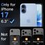 JETech 9H+ Bruchsicher Schutzfolie für iPhone 17 6,3 Zoll, Gehärtete Glas Militärischer Grad Displayschutz mit Einfachem Installationswerkzeug, HD Klar, 3 Stück