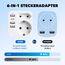 Adapter England Deutschland Stecker, Reiseadapter UK mit 3 USB 1 USB C(3.4A), Reisestecker Stromadapter Steckdosenadapter Typ G für England Großbritannien Irland Dubai, Malediven