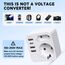 Adapter Südafrika, 6 in 1 Reiseadapter Namibia Reisestecker Steckdosenadapter Type M mit 3USBA 1USB C, Deutschland Stecker Reisestecker für Südafrika, Amibia,Botswana Stromadapter