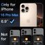 JETech 9H+ Bruchsicher Schutzfolie für iPhone 16 Pro Max 6,9 Zoll, Gehärtete Glas Militärischer Grad Displayschutz mit Einfachem Installationswerkzeug, HD Klar, 3 Stück