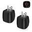 vutizal Reiseadapter, 2Stück Typ B Stecker USA Adapter Deutschland Plug, Schwarz, Power Converter für EU zu Amerika/Kanada/Mexiko/Thailand usw, Reisestecker Stromadapter, 2500 Watt, 110-120V