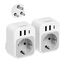 TESSAN Adapter Südafrika Steckdose 2er Pack, Reiseadapter Südafrika mit USB C, Steckdosenadapter Namibia Stecker Adapter Typ M, 2500W Reisestecker für Namibia, Botswana, Indien, Nepal, Mosambik
