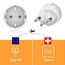 Schweiz Reiseadapter, 3 Stück Adapter Steckdose Schweiz Deutschland, EU auf Schweizer Steckdosenadapter, Steckdosenadapter Schweizer,Typ J Schweizer Reisestecker für Malediven, Ruanda, Liechtenstein