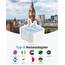 LENCENT Klappbarer Adapter England Deutschland Stecker Reiseadapter UK Stecker Adapter mit USB-C Steckdosenadapter England Reisestecker Typ G für Großbritannien Schottland Irland Dubai Malediven Malta