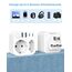 Reiseadapter Deutschland nach UK Adapter mit 4 USB (2 Typ-C), 2 Fach Reiseadapter England, Reisestecker Steckeradapter Schuko auf Typ G für Großbritannien Irland Malta Stromadapter, Weiß