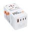 TESSAN 140W GaN Reiseadapter Weltweit, Schnellladung Adapter, Reisestecker Weltweit mit 3 USB C, 1 USB A, Travel Adapter für EU US UK Italien Japan Thailand Australien Kanada