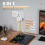 TESSAN Reiseadapter Weltweit mit einziehbarem USB C Kable PD 35 W, Universal Steckdosenadapter mit 4 USB und 1 AC Steckdose, Internationaler Reisestecker USA England Japan Schweiz Thailand China