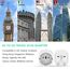 2 Stück Adapter England Deutschland Stecker Reiseadapter UK Stecker Adapter Reisestecker Typ G, Travel Adapter UK, Steckdosenadapter England für EU zu England/Schottland/Irland/Dubai/Maldives usw