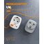 TESSAN Adapter England Deutschland Stecker, 3 in 1 Steckdosenadapter England mit USB C und USB A, 3250W UK Adapter, Reiseadapter UK, Reisestecker für Irland Malta Schottland, Reiseadapter Typ G