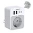 TESSAN USA Adapter Steckdose, 20W Reiseadapter USA mit 2 USB C und 2 USB A, 1875W Adapter Amerika Deutschland Stecker, Schnellladung, EU to US Reisestecker Typ B für Kanada Thailand Mexiko