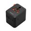 TESSAN Reiseadapter Weltweit mit USB C, Reisestecker Adapter Weltweit mit 5 USB Gesamtleistung 28W, Universal Travel Adapter, Internationale Netzadapter für UK USA Italien Japan Australien, Schwarz