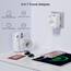 Reiseadapter USA Adapter Amerika Deutschland Stecker mit 2USB 1USB C (3A), 4-in-1 Steckdosenadapter Reisestecker Stromadapter für USA Kanada Thailand Mexiko Wand Ladegerät Ladestation