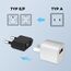 VIEVRE US to EU Adapter, 8 Stück US Stecker Adapter Auf EU, Adapter USA Deutschland für Geräte mit USA-Netzteil, Schwarz