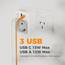 TESSAN Reiseadapter China, Adapter Australien mit 1 USB C und 2 USB A, Reisestecker Neuseeland, Steckdosenadapter Australien Adapter Steckdose, 2500 W Stromadapter Neuseeland, Argentinien