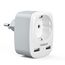 TESSAN Adapter Schweiz Deutschland, Reiseadapter Schweiz mit 2 USB, Steckdosenadapter Schweizer, Stromadapter Typ J, Reisestecker Schweizer, Adapter Typ J