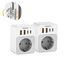 TESSAN 2 Stück Klappbarer USA Adapter Steckdose, 5 in 1 Adapter USA Deutschland Stecker 2 USB C und 2 USB A, Reiseadapter Kanada, Steckdosenadapter US für American Thailand Mexiko, Reisestecker Typ B