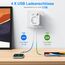 2 Pack Reiseadapter UK Adapter England Deutschland Stecker mit 2 USB-C & 2 USB-A(3.4A) - Reisestecker Typ G Steckdose UK auf EU Steckdosenadapter für England, Irland, Malta, Malediven, Sri Lanka usw