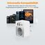 TESSAN 2 Stück Klappbarer Adapter England Deutschland Stecker, 5 in 1 Reiseadapter UK Adapter auf EU, Steckdosenadapter England 2 USB C und 2 USB A, Reisestecker Typ G für London, Schottland, Irland