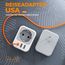 TESSAN 2 Pack USA Adapter Steckdose, 4 in 1 Adapter USA Deutschland Stecker mit USB C und 2 USB A, Reiseadapter Thailand, Steckdosenadapter US für Thailand Kanada Amerika Mexiko, Typ B Reisestecker