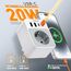 TESSAN USA Adapter Steckdose, 20W Reiseadapter USA mit 2 USB C und 2 USB A, 1875W Adapter Amerika Deutschland Stecker, Schnellladung, EU to US Reisestecker Typ B für Kanada Thailand Mexiko