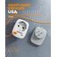 TESSAN USA Adapter Steckdose, 3 in 1 Reiseadapter USA mit USB C und USB A, Adapter Deutschland Stecker 1875W, EU to US Adaptor, Steckdosenadapter Amerika für Thailand Kanada, Reisestecker Typ B