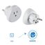 Electraline 70059 Reiseadapter USA nach Deutschland/Europa, weiß