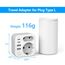 JSVER Reiseadapter Italien, Typ -L Adapter mit 4 USB-Anschlüssen, Bidirektionaler Adapter, Italien-Franz, Reise-Stecker Typ L für Italien, Chile, Uruguay und Äthiopien (weiß)